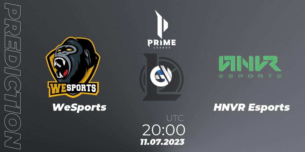Prognoza WeSports - HNVR Esports. 11.07.2023 at 20:00, LoL, Prime League 2nd Division Summer 2023