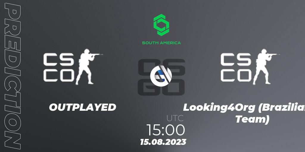 Prognoza OUTPLAYED - Looking4Org (Brazilian Team). 15.08.2023 at 15:00, Counter-Strike (CS2), CCT South America Series #10: Closed Qualifier