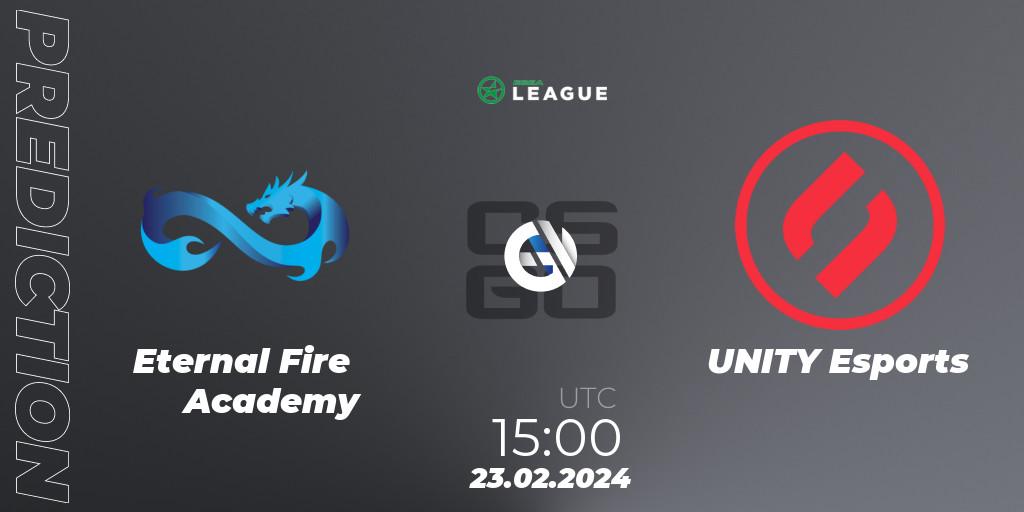 Prognoza Eternal Fire Academy - UNITY Esports. 23.02.24, CS2 (CS:GO), ESEA Season 48: Advanced Division - Europe