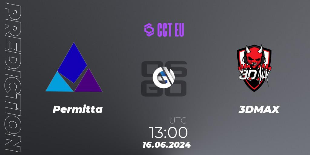 Prognoza Permitta - 3DMAX. 16.06.2024 at 13:00, Counter-Strike (CS2), CCT Season 2 Europe Series 5