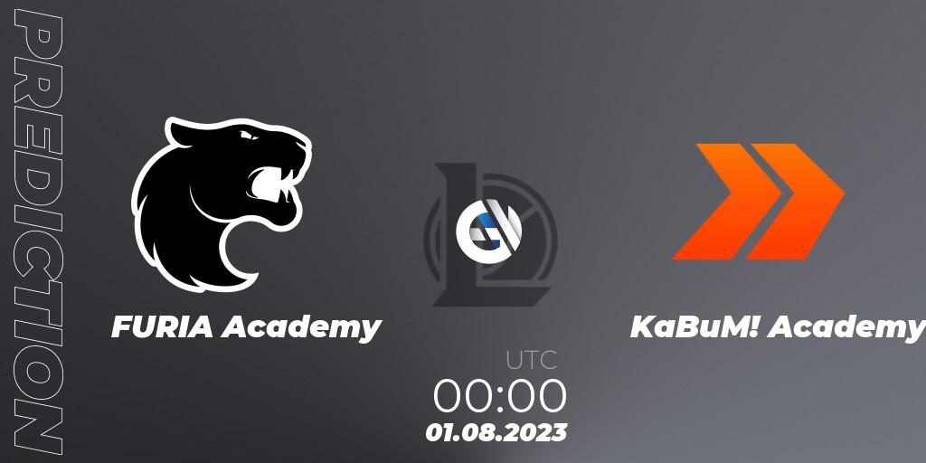 Prognoza FURIA Academy - KaBuM! Academy. 01.08.2023 at 00:00, LoL, CBLOL Academy Split 2 2023 - Group Stage