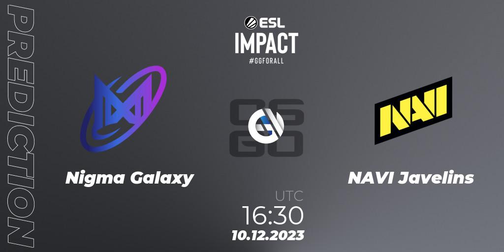 Prognoza Nigma Galaxy - NAVI Javelins. 10.12.23, CS2 (CS:GO), ESL Impact League Season 4