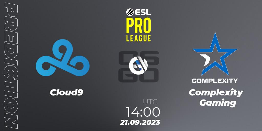 Prognoza Cloud9 - Complexity Gaming. 21.09.23, CS2 (CS:GO), ESL Pro League Season 18