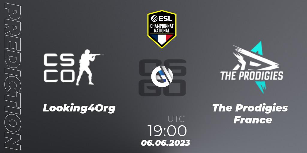 Prognoza Looking4Org - The Prodigies France. 06.06.2023 at 19:00, Counter-Strike (CS2), ESL Championnat National Spring 2023