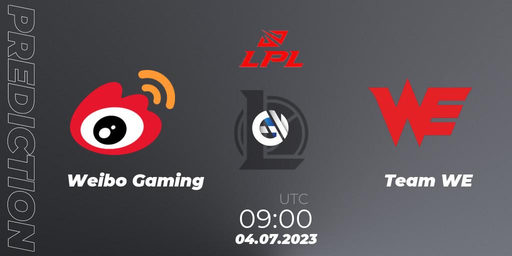 Prognoza Weibo Gaming - Team WE. 04.07.23, LoL, LPL Summer 2023 Regular Season
