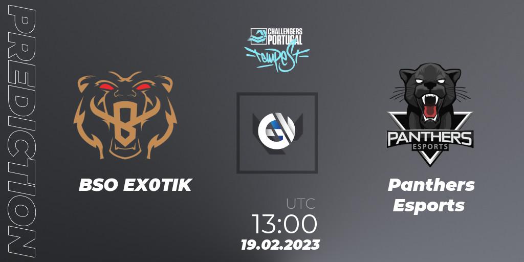 Prognoza BSO EX0TIK - Panthers Esports. 19.02.2023 at 13:00, VALORANT, VALORANT Challengers 2023 Portugal: Tempest Split 1