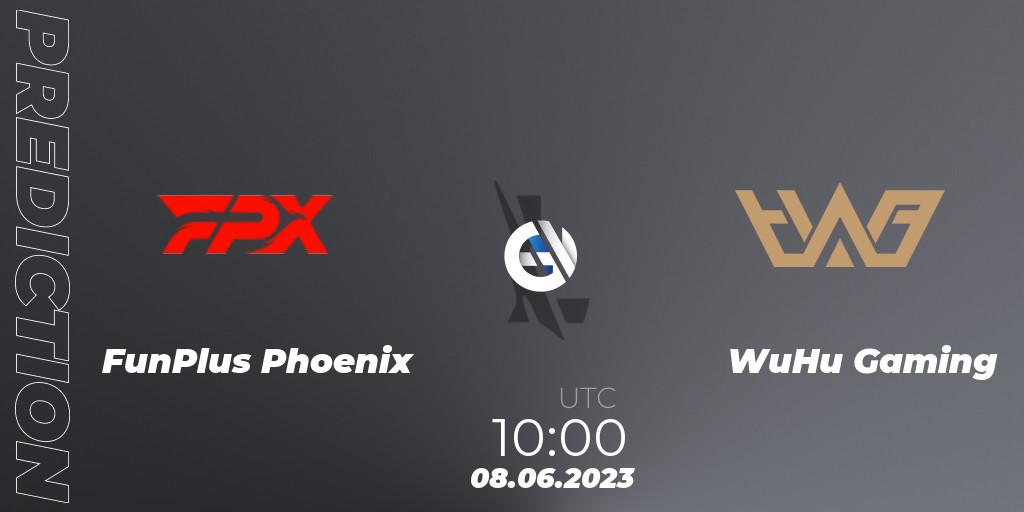 Prognoza FunPlus Phoenix - WuHu Gaming. 08.06.23, Wild Rift, WRL Asia 2023 - Season 1 - Regular Season