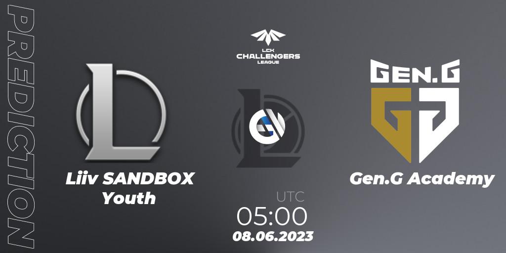 Prognoza Liiv SANDBOX Youth - Gen.G Academy. 08.06.23, LoL, LCK Challengers League 2023 Summer - Group Stage