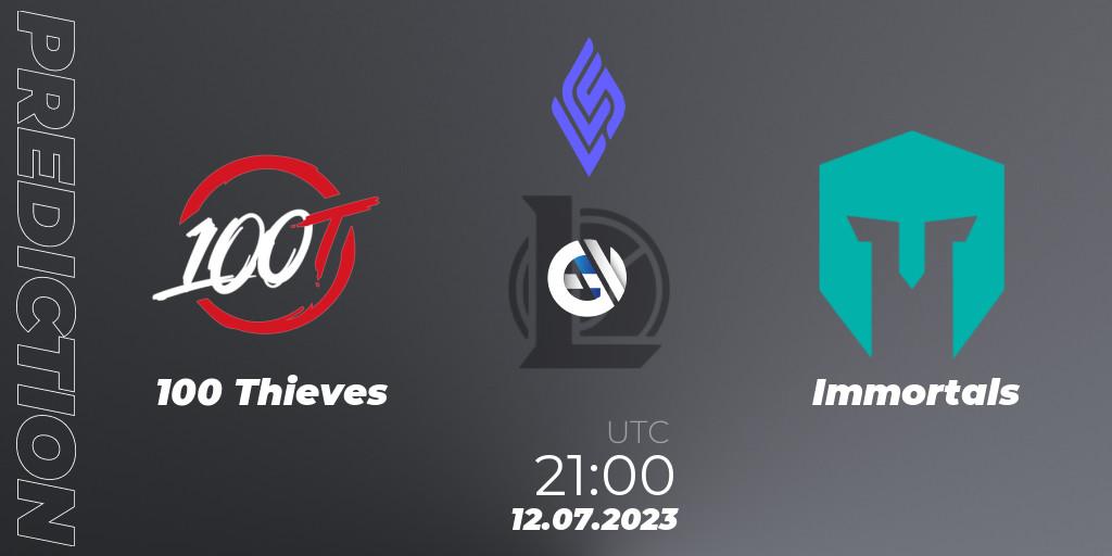 Prognoza 100 Thieves - Immortals. 14.07.23, LoL, LCS Summer 2023 - Group Stage