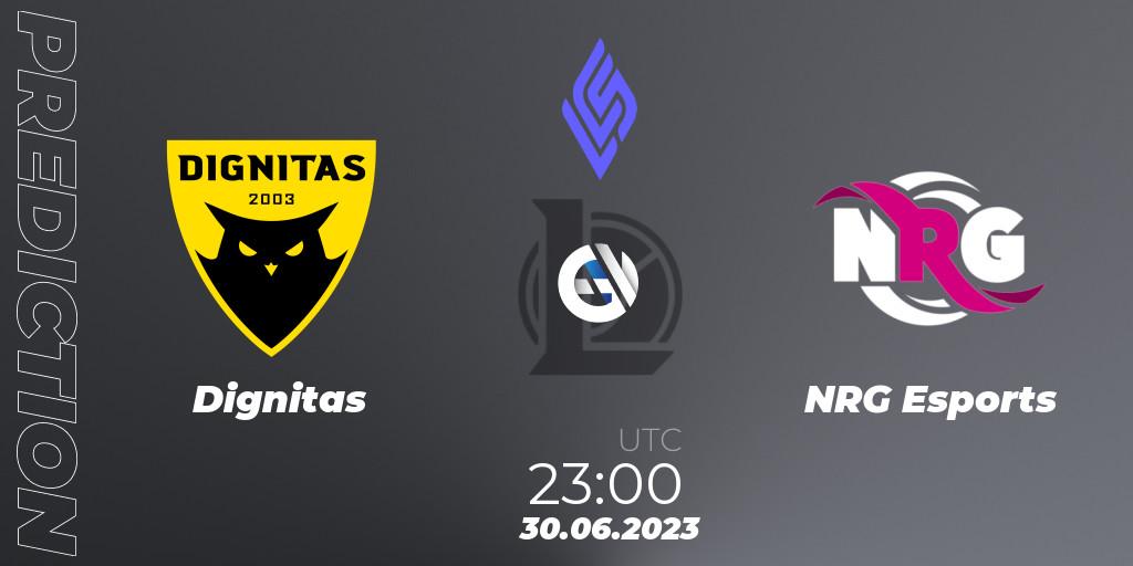 Prognoza Dignitas - NRG Esports. 30.06.2023 at 23:00, LoL, LCS Summer 2023 - Group Stage