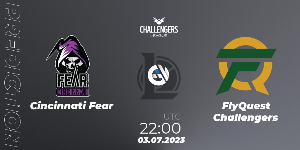 Prognoza Cincinnati Fear - FlyQuest Challengers. 04.07.2023 at 00:00, LoL, North American Challengers League 2023 Summer - Group Stage