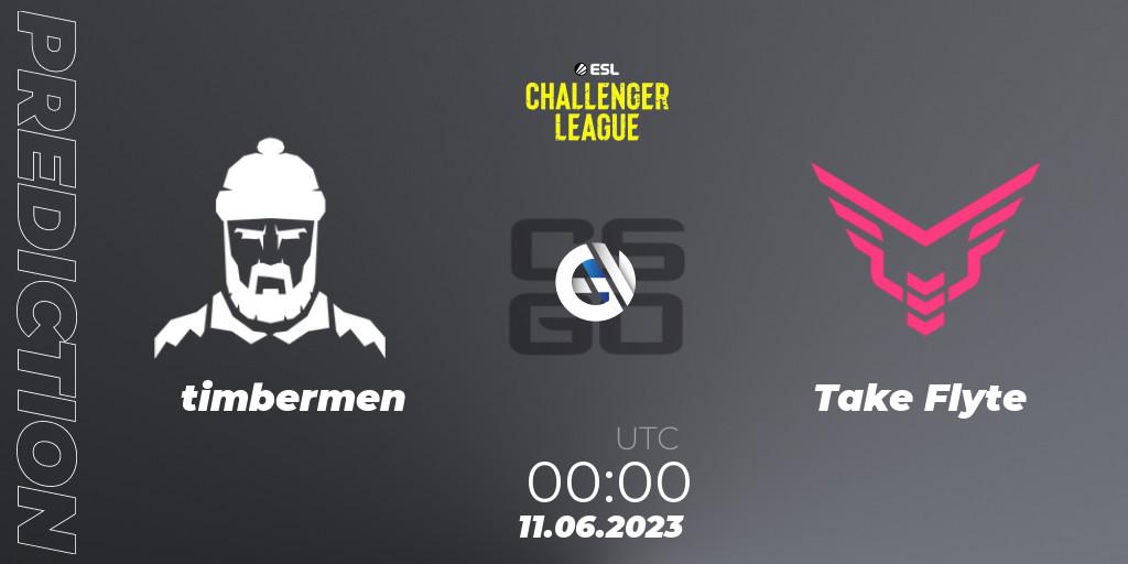 Prognoza timbermen - Take Flyte. 11.06.23, CS2 (CS:GO), ESL Challenger League Season 45 Relegation: North America