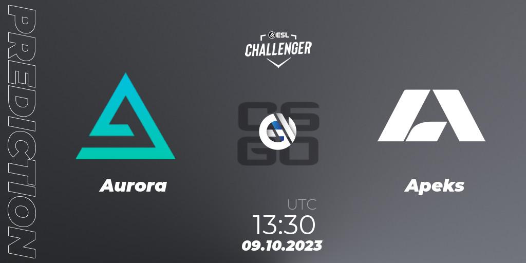 Prognoza Aurora - Apeks. 09.10.23, CS2 (CS:GO), ESL Challenger at DreamHack Winter 2023: European Qualifier