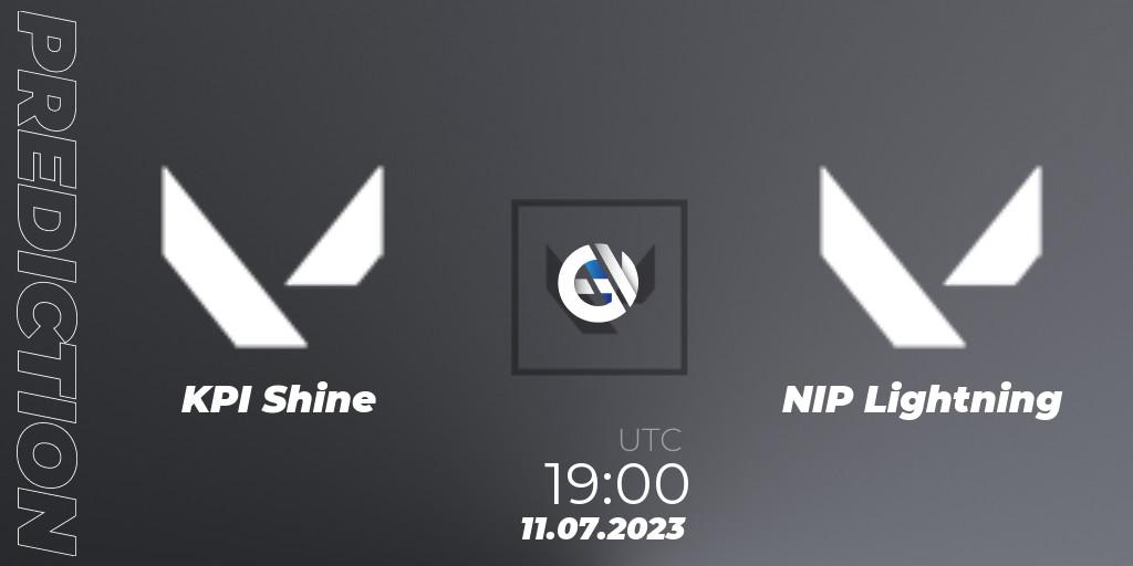 Prognoza KPI Shine - NIP Lightning. 11.07.2023 at 19:10, VALORANT, VCT 2023: Game Changers EMEA Series 2 - Group Stage