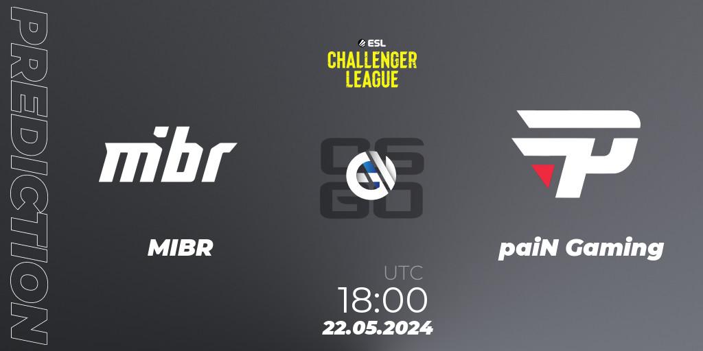 Prognoza MIBR - paiN Gaming. 22.05.2024 at 18:00, Counter-Strike (CS2), ESL Challenger League Season 47: South America
