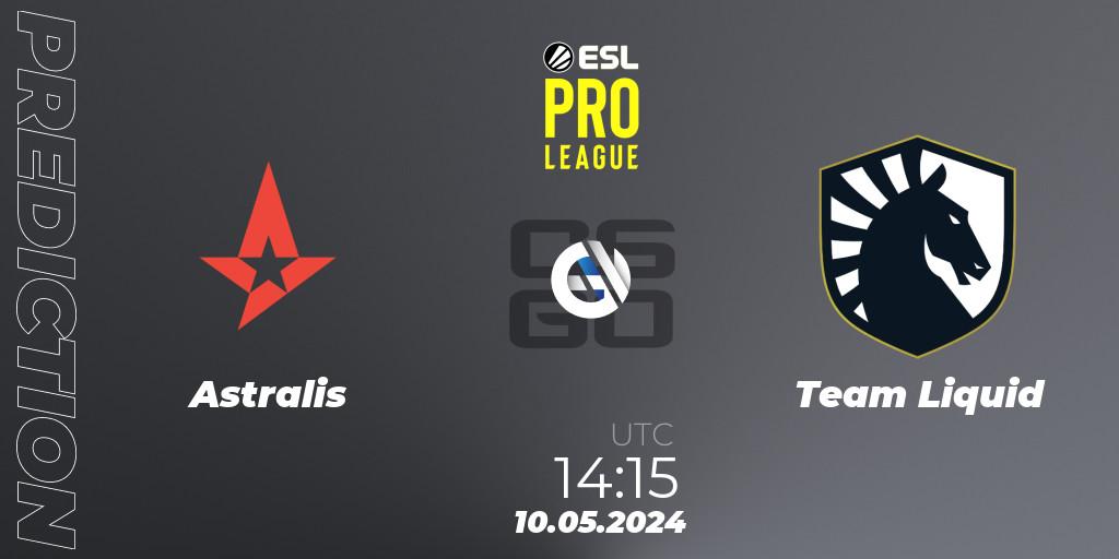 Prognoza Astralis - Team Liquid. 10.05.24, CS2 (CS:GO), ESL Pro League Season 19