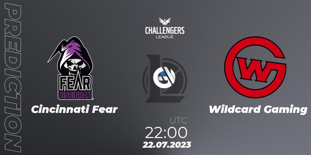 Prognoza Cincinnati Fear - Wildcard Gaming. 22.07.2023 at 22:00, LoL, North American Challengers League 2023 Summer - Playoffs