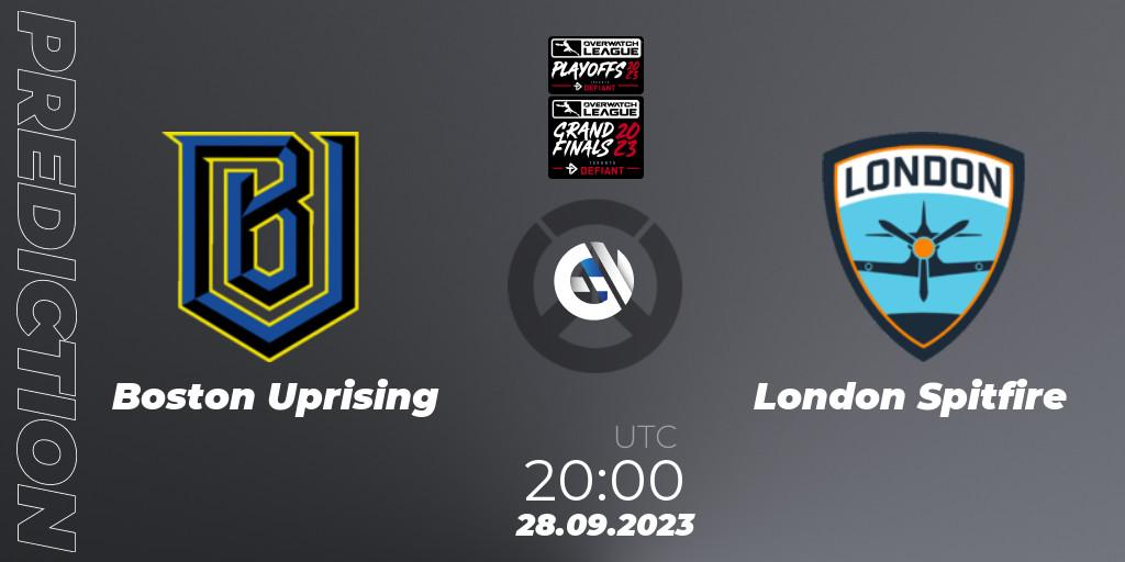 Prognoza Boston Uprising - London Spitfire. 28.09.23, Overwatch, Overwatch League 2023 - Playoffs