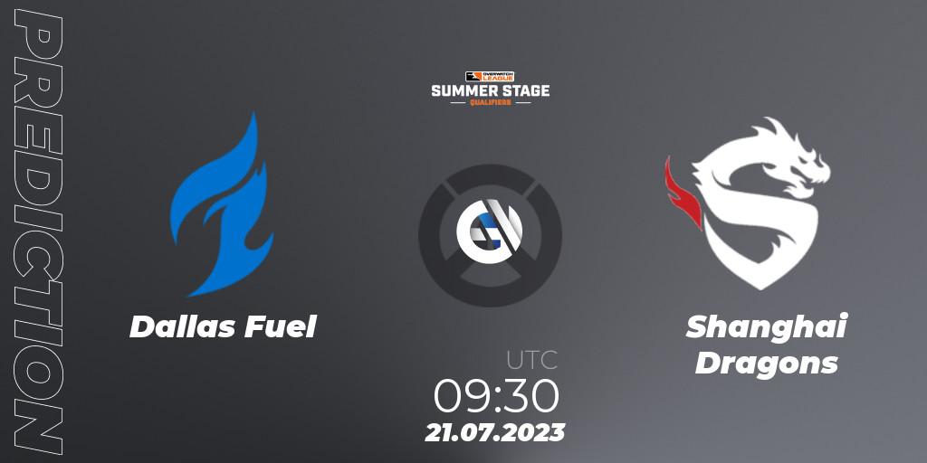 Prognoza Dallas Fuel - Shanghai Dragons. 21.07.23, Overwatch, Overwatch League 2023 - Summer Stage Qualifiers