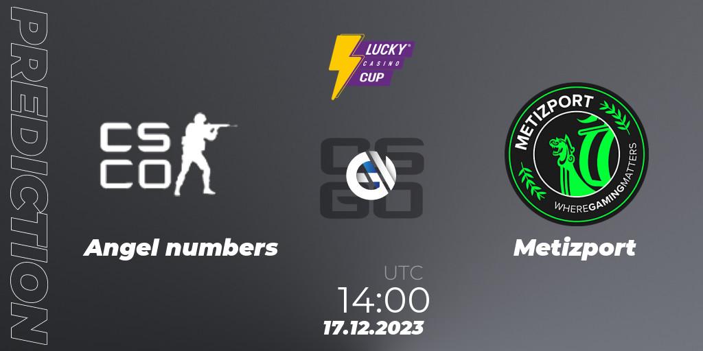 Prognoza Angel numbers - Metizport. 17.12.2023 at 14:00, Counter-Strike (CS2), Esportal LuckyCasino Cup