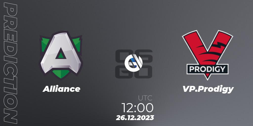 Prognoza Alliance - VP.Prodigy. 26.12.2023 at 12:00, Counter-Strike (CS2), Betswap Winter Cup 2023