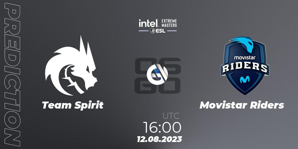 Prognoza Team Spirit - Movistar Riders. 12.08.2023 at 16:00, Counter-Strike (CS2), IEM Sydney 2023 Europe Open Qualifier 2