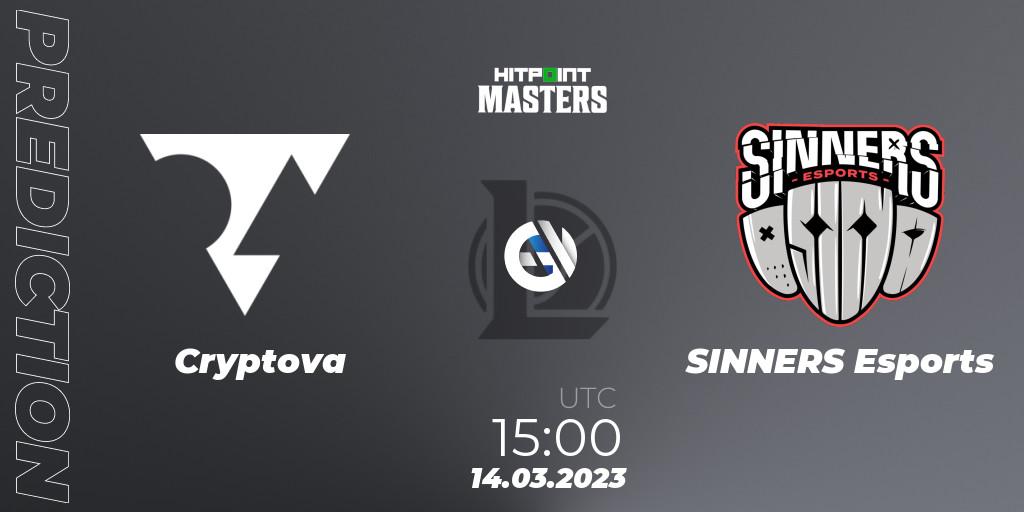 Prognoza Cryptova - SINNERS Esports. 17.03.2023 at 17:00, LoL, Hitpoint Masters Spring 2023