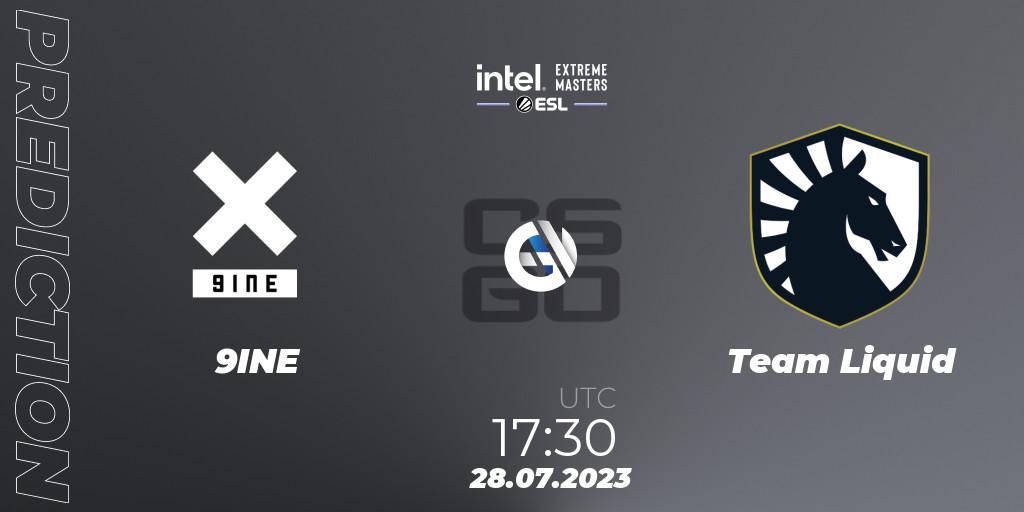 Prognoza 9INE - Team Liquid. 28.07.2023 at 14:00, Counter-Strike (CS2), IEM Cologne 2023 - Play-In