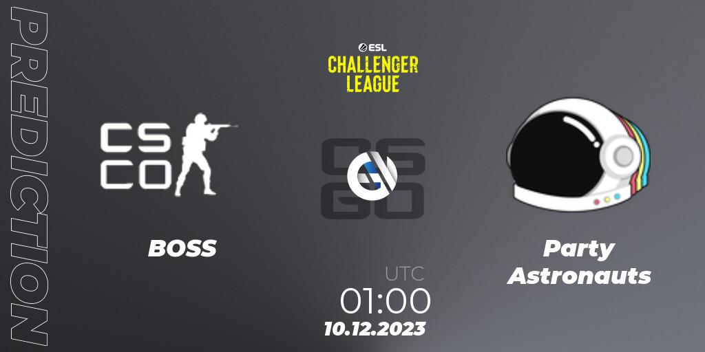 Prognoza BOSS - Party Astronauts. 10.12.2023 at 01:00, Counter-Strike (CS2), ESL Challenger League Season 46: North America