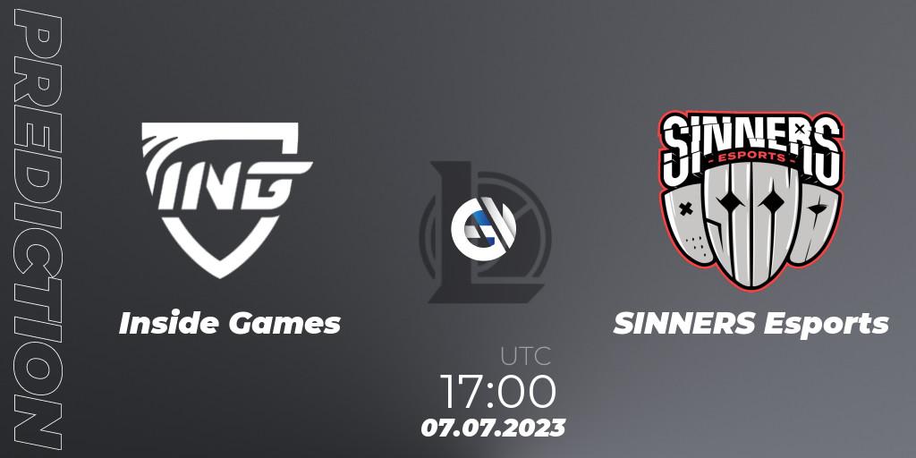 Prognoza Inside Games - SINNERS Esports. 13.06.23, LoL, Hitpoint Masters Summer 2023 - Group Stage