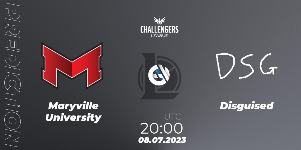 Prognoza Maryville University - Disguised. 08.07.2023 at 22:00, LoL, North American Challengers League 2023 Summer - Group Stage