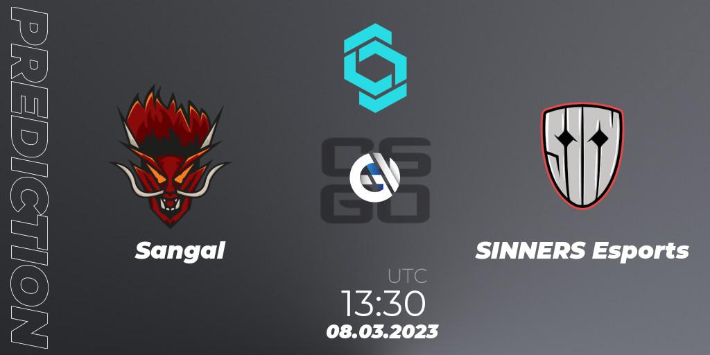 Prognoza Sangal - SINNERS Esports. 08.03.2023 at 13:30, Counter-Strike (CS2), CCT North Europe Series #4