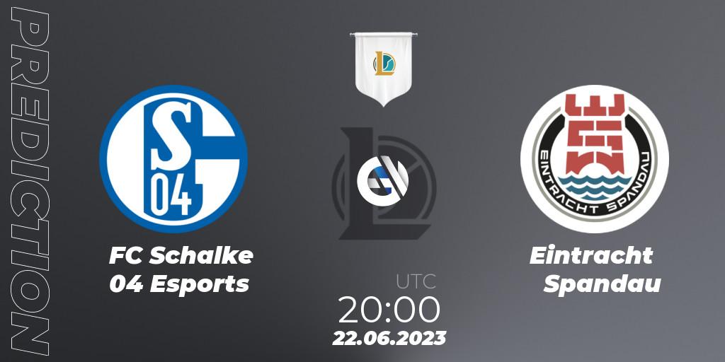 Prognoza FC Schalke 04 Esports - Eintracht Spandau. 22.06.23, LoL, Prime League Summer 2023 - Group Stage