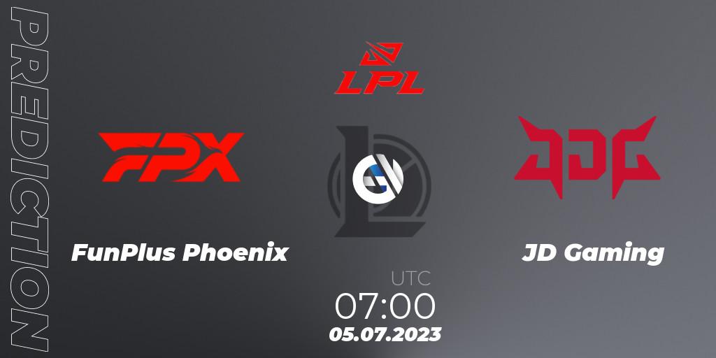 Prognoza FunPlus Phoenix - JD Gaming. 05.07.2023 at 07:00, LoL, LPL Summer 2023 Regular Season