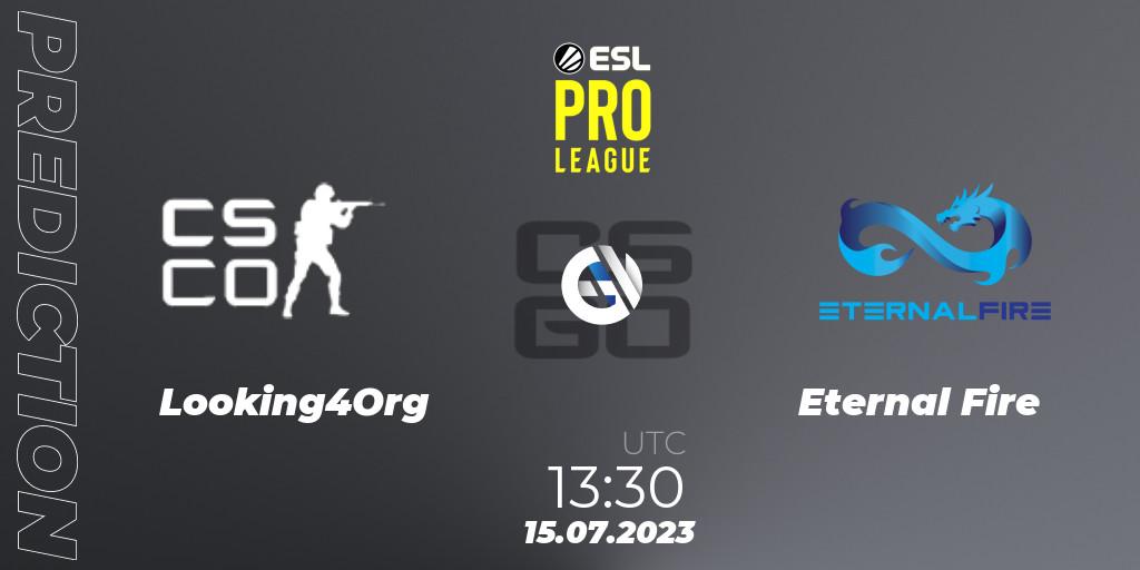 Prognoza Looking4Org - Eternal Fire. 15.07.23, CS2 (CS:GO), ESL Pro League Season 18: European Conference