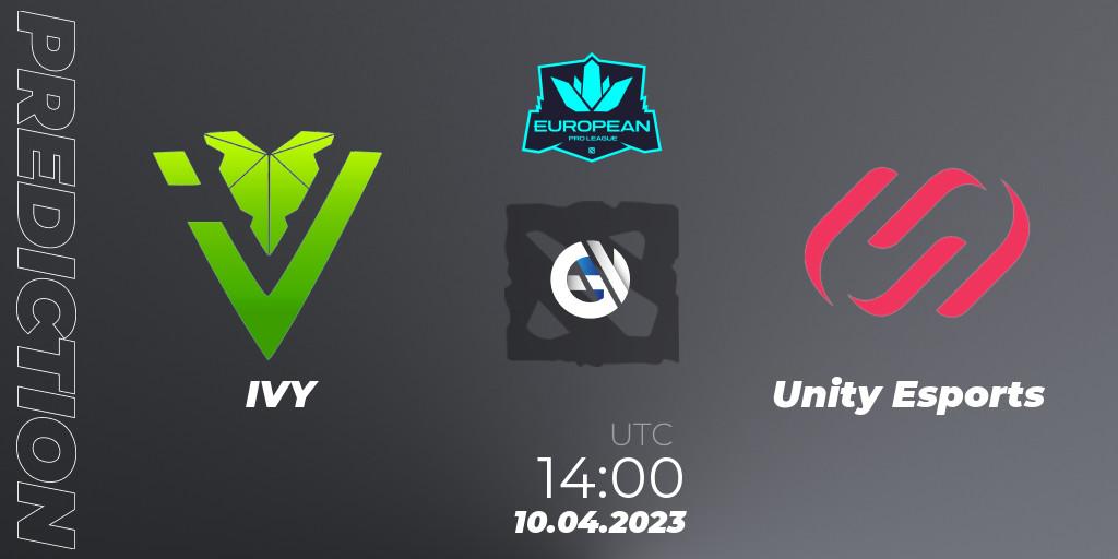 Prognoza IVY - Unity Esports. 10.04.2023 at 14:04, Dota 2, European Pro League Season 8