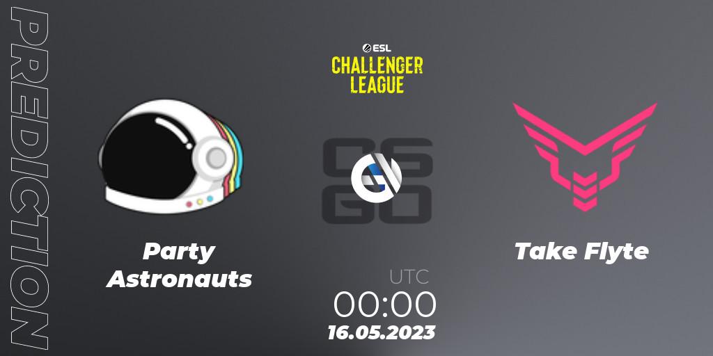Prognoza Party Astronauts - Take Flyte. 16.05.2023 at 01:00, Counter-Strike (CS2), ESL Challenger League Season 45: North America