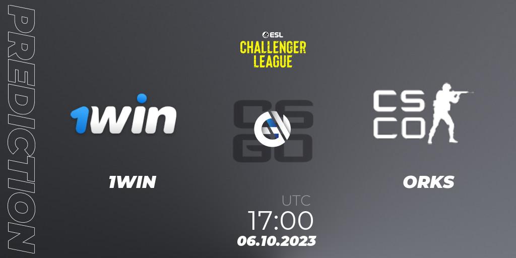 Prognoza 1WIN - ORKS. 06.10.2023 at 17:00, Counter-Strike (CS2), ESL Challenger League Season 46: Europe