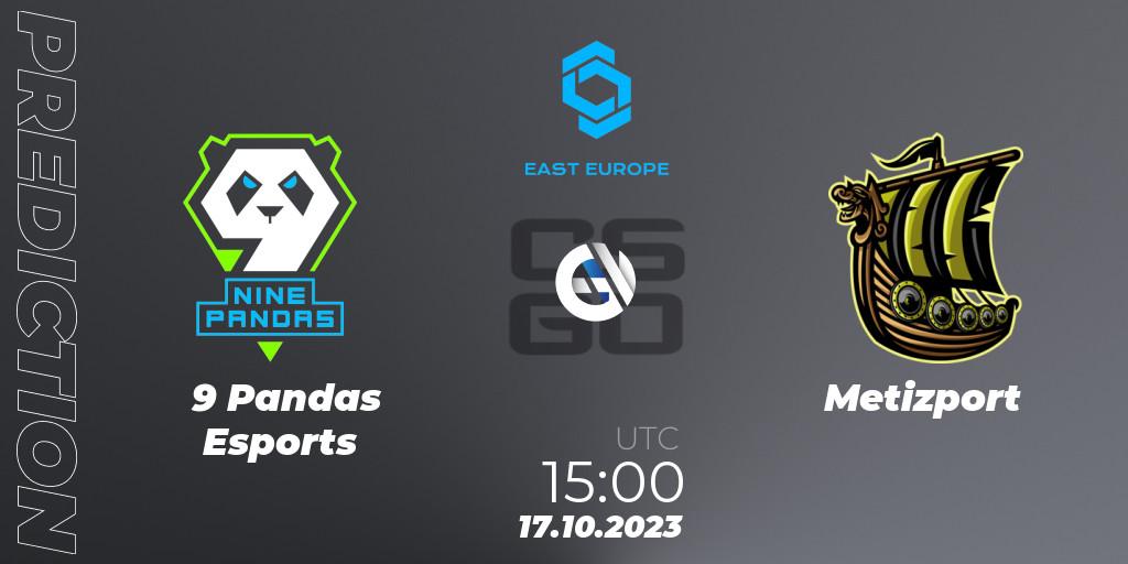 Prognoza 9 Pandas Esports - Metizport. 17.10.2023 at 16:00, Counter-Strike (CS2), CCT East Europe Series #3