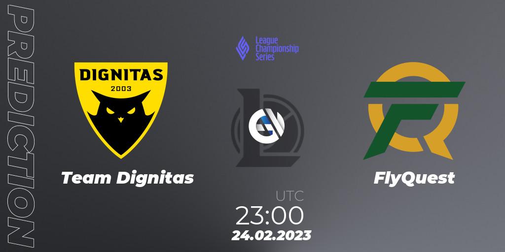 Prognoza Team Dignitas - FlyQuest. 25.02.2023 at 02:00, LoL, LCS Spring 2023 - Group Stage