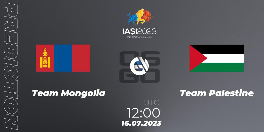 Prognoza Team Mongolia - Team Palestine. 16.07.2023 at 12:00, Counter-Strike (CS2), IESF Asian Championship 2023