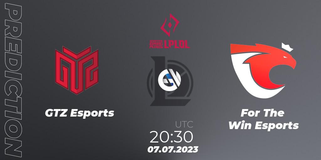 Prognoza GTZ Esports - For The Win Esports. 15.06.2023 at 20:30, LoL, LPLOL Split 2 2023 - Group Stage