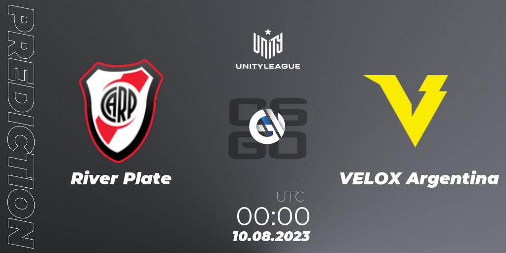 Prognoza River Plate - VELOX Argentina. 10.08.2023 at 00:00, Counter-Strike (CS2), LVP Unity League Argentina 2023