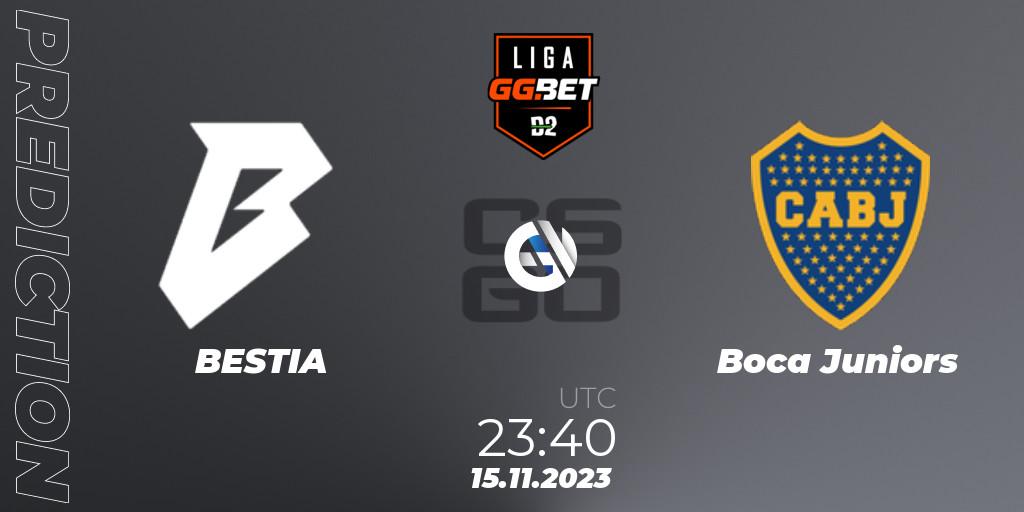 Prognoza BESTIA - Boca Juniors. 15.11.23, CS2 (CS:GO), Dust2 Brasil Liga Season 2