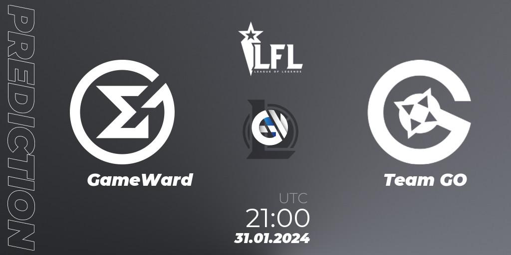 Prognoza GameWard - Team GO. 31.01.2024 at 21:00, LoL, LFL Spring 2024