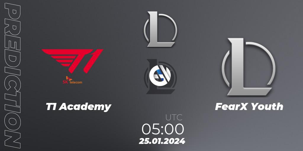 Prognoza T1 Academy - FearX Youth. 25.01.2024 at 05:00, LoL, LCK Challengers League 2024 Spring - Group Stage