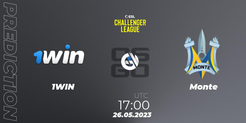 Prognoza 1WIN - Monte. 26.05.2023 at 17:00, Counter-Strike (CS2), ESL Challenger League Season 45: Europe