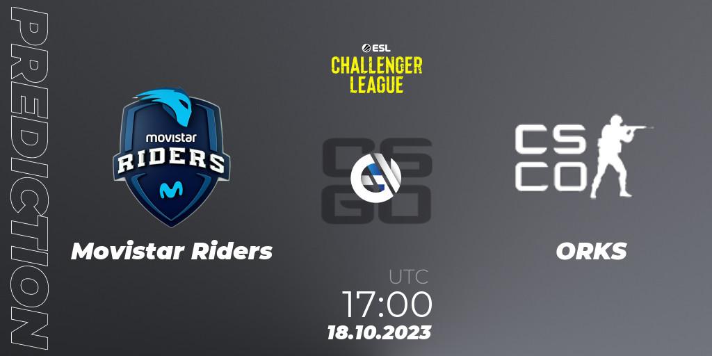 Prognoza Movistar Riders - ORKS. 18.10.2023 at 17:00, Counter-Strike (CS2), ESL Challenger League Season 46: Europe