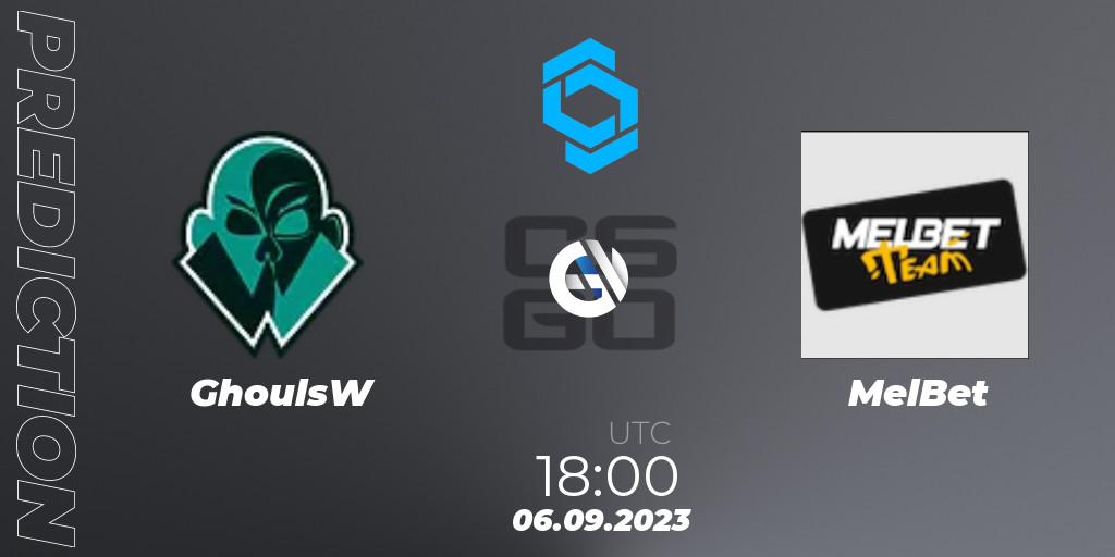 Prognoza GhoulsW - MelBet. 06.09.2023 at 18:20, Counter-Strike (CS2), CCT East Europe Series #2: Closed Qualifier