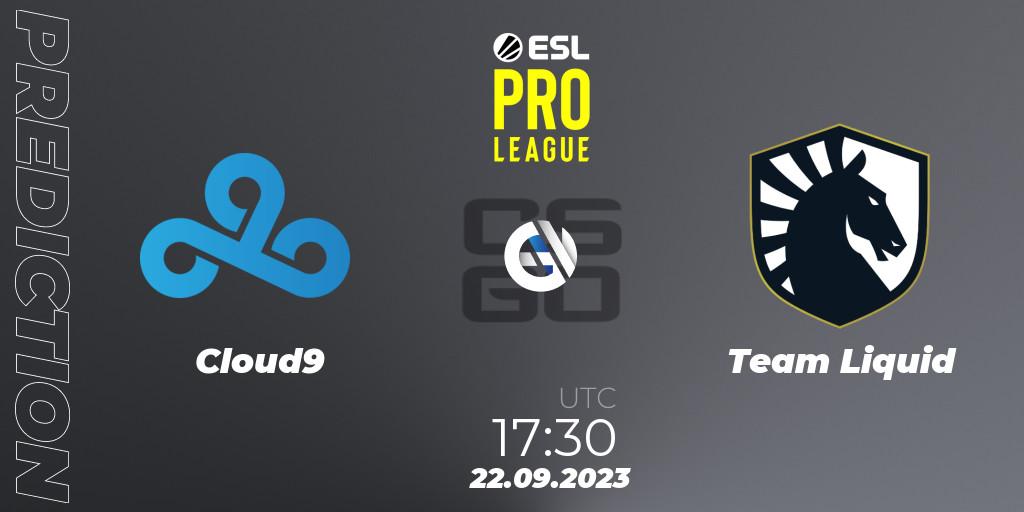 Prognoza Cloud9 - Team Liquid. 22.09.2023 at 17:30, Counter-Strike (CS2), ESL Pro League Season 18